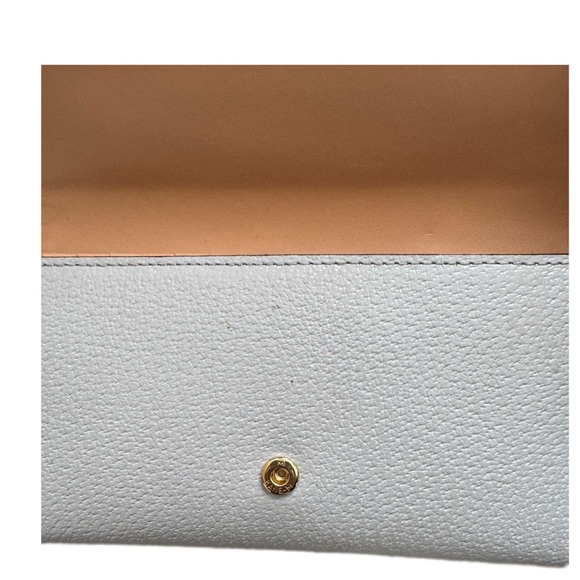 Kate Spade Pebbled gray leather long wallet snap closure zipper pouch embossed - Picture 4 of 12